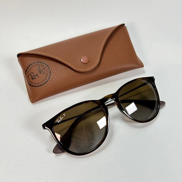Ray-Ban Sunglasses Women Erika Classic Havana Brown, Case Included - Picture 1 of 4